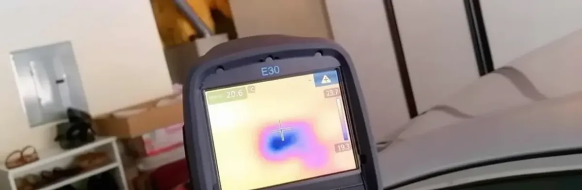 mold inspection using thermal imaging technology to detect moisture and hidden mold in a home in Cleveland, OH
